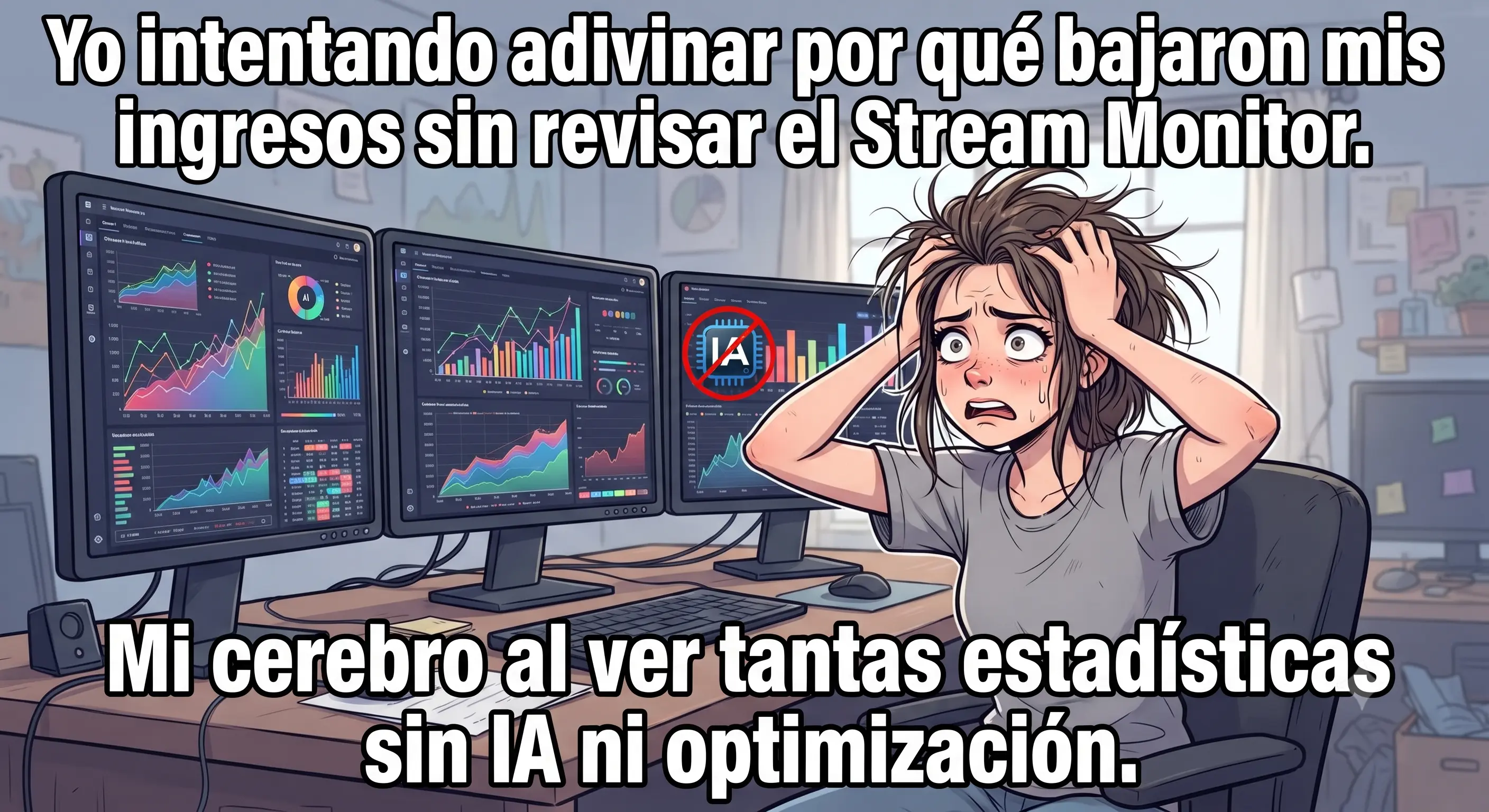 Meme sobre ignorar métricas y herramientas de streaming